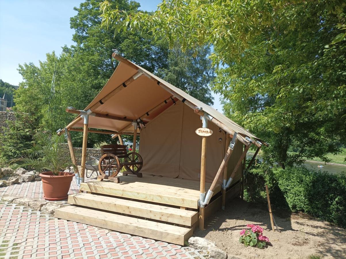 Отель Campingplatz Am Treidlerweg Кёнигштайн-ан-дер-Эльбе Экстерьер фото