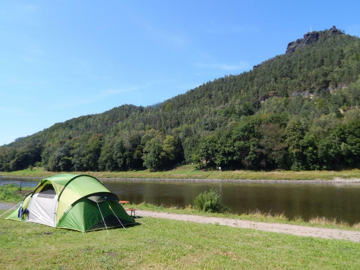 Отель Campingplatz Am Treidlerweg Кёнигштайн-ан-дер-Эльбе Экстерьер фото